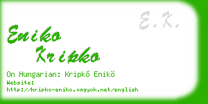 eniko kripko business card